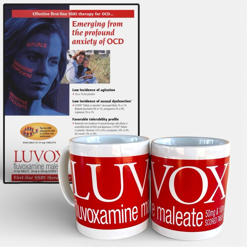 LUVOX Pharmaceutical Promo Ceramic Coffee Mug Set